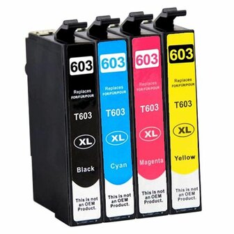 Epson 603XL compatible - complete set (4 kleuren)